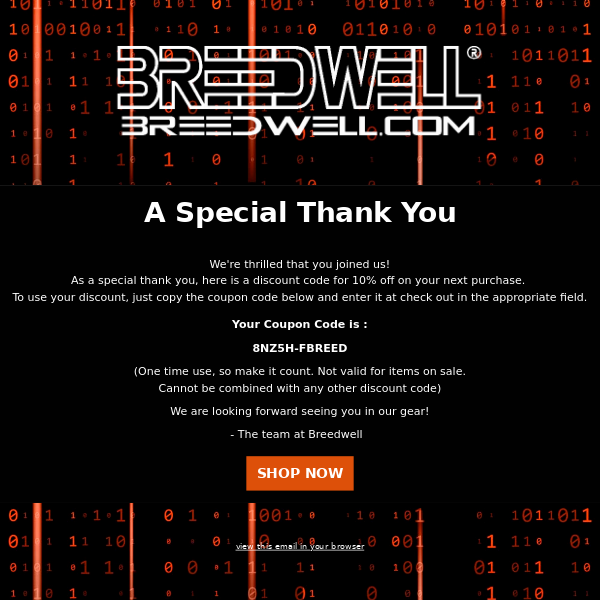 Thank you for joining Breedwell