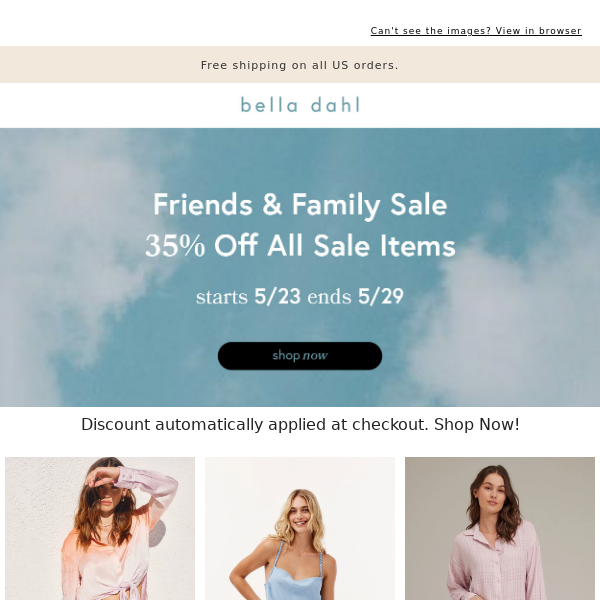 Friends & Family  35% off Sale Items Starts TODAY