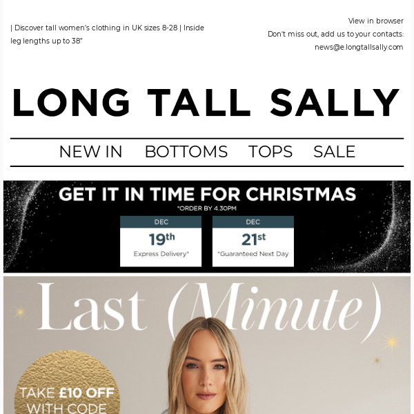 Long Tall Sally - Latest Emails, Sales & Deals