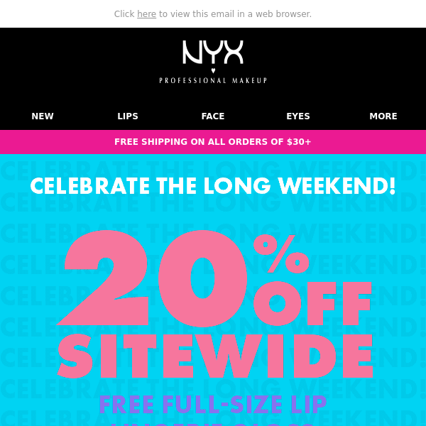 NYX Professional Makeup Canada Promo Codes → 20 off (4 Active) July 2022