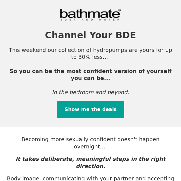 Channel Your BDE - Bathmate Direct