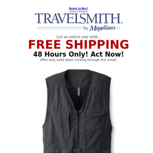 Final Hours ~ Free Shipping on Your Next Order