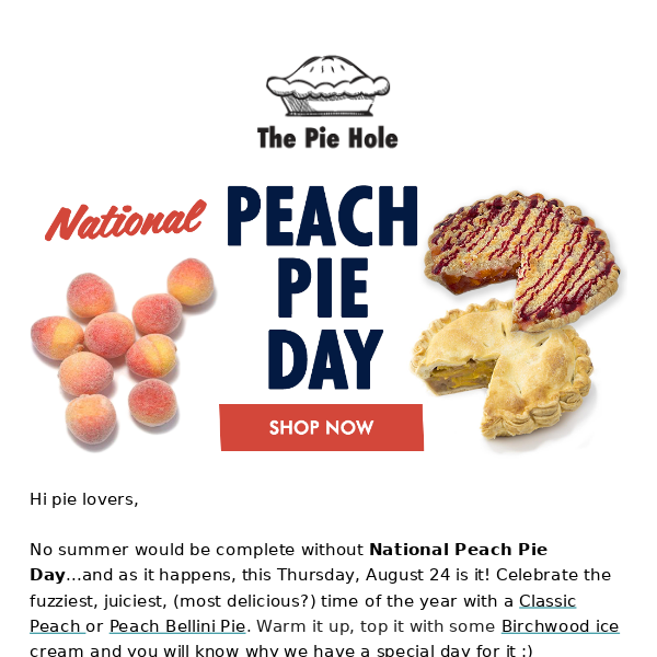 National Peach Pie Day 🍑🥧