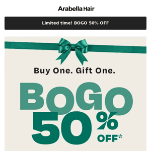 BOGO 50% off for everyone on your list ✔️