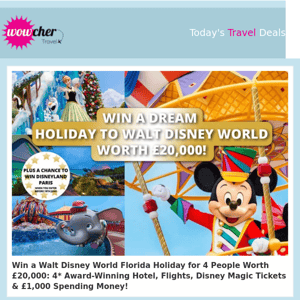 🎢 £20k Disney World Florida family holiday competition!! ✈️ Have you got YOUR tickets?! 🎲