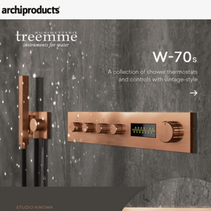 New collection of thermostats and shower controls with vintage-style: W-70s by Rubinetterie Treemme