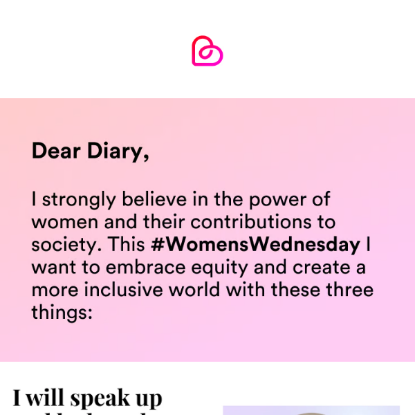Dear Diary, these are 3 things I can do as a woman to embrace equity #WomensWednesday