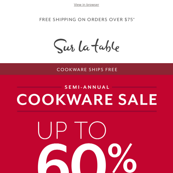 The best prices on the best cookware brands.