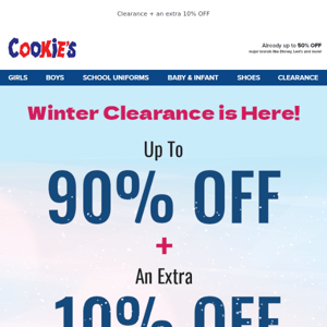 CLEARANCE: Up to 90% OFF + an extra...