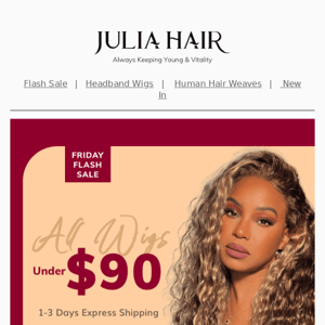 Yes! All wigs under $90 (18"-26")