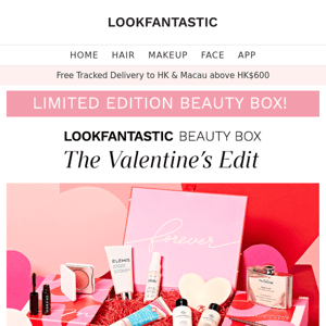 NOW LIVE! Valentine's Beauty Box (Worth HK$1,650) 💖