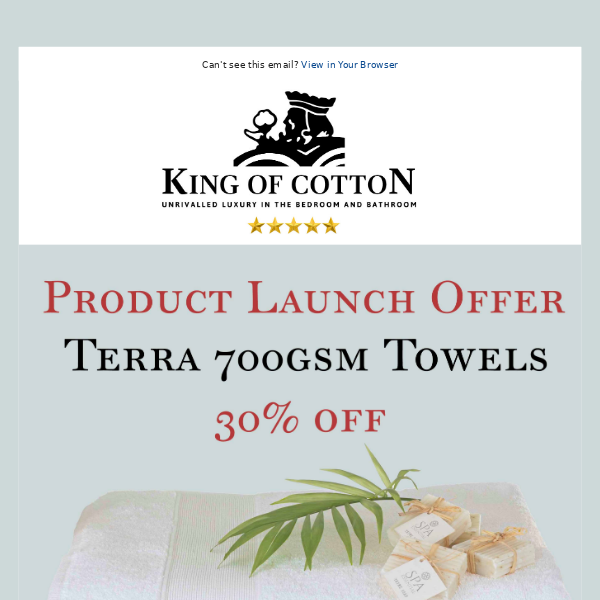 Luxury Towel Launch - 30% OFF