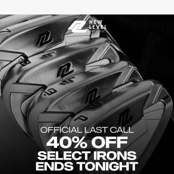 Last Call For 40% Off Select Irons (Ends At Midnight)
