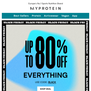 ⚫ It's live: Up to 80% off EVERYTHING ⚫