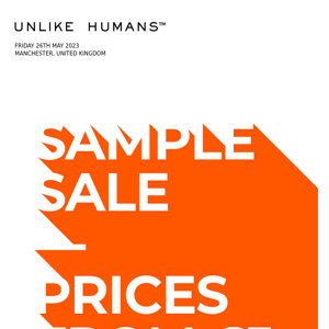 The UH Sample Sale — Now Live