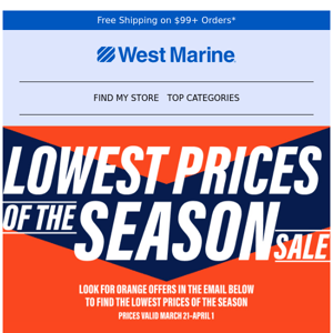 Lowest Prices of the Season Sale = Best Time to Replace Old Fishing Gear