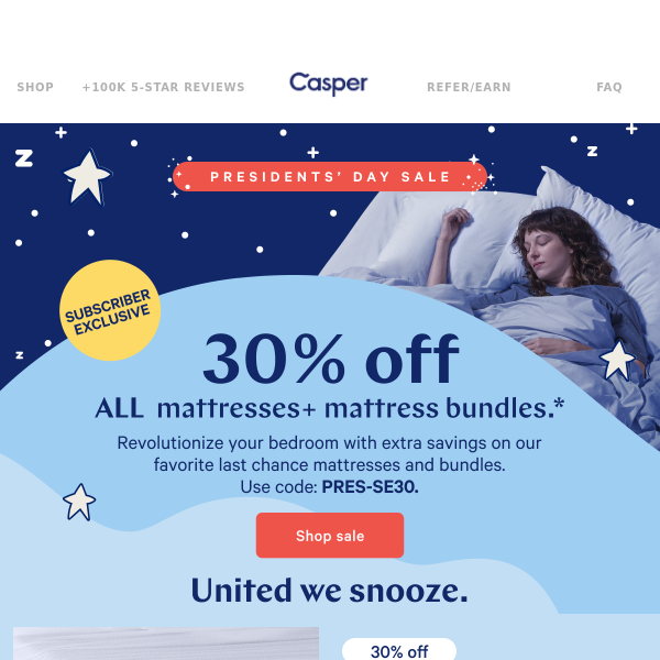 Subscriber Exclusive: Our best selling mattresses are 30% off