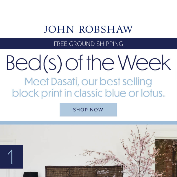 John Robshaw Textiles  Poseti Lotus Organic Sheet Set - Pink - John Robshaw
