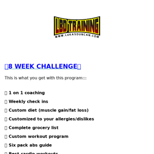 NEW 8 WEEK CHALLENGE❗