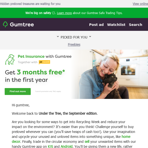 Gumtree, see what’s new at Gumtree