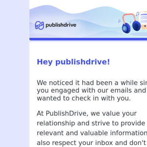 Are we still friends PublishDrive?