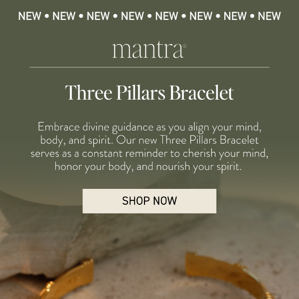 ICYMI: Three Pillars Bracelet just arrived 💛