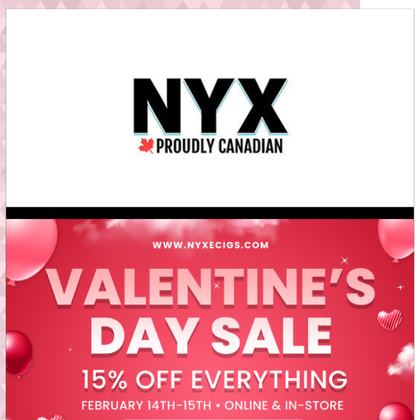 15% OFF VALENTINE'S DAY SALE