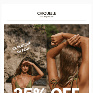 FIRST TIME EVER: 25% OFF CHIQUELLE x SWIMWEAR ⛱️