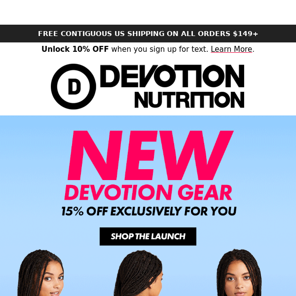 Supplement Funnel with Devotion Nutrition Logo