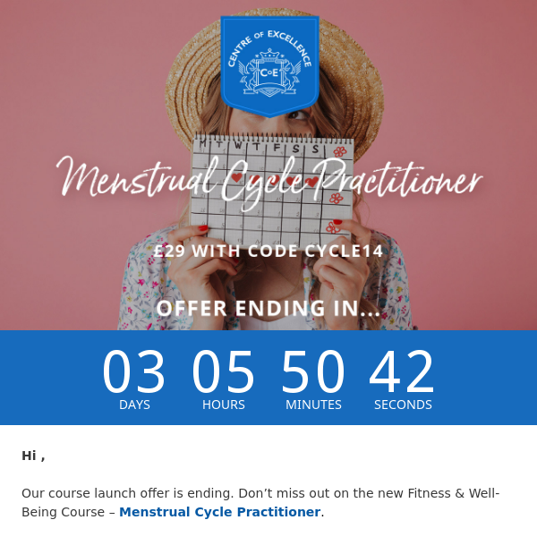 New Course: Menstrual Cycle Practitioner *£29 offer ending*