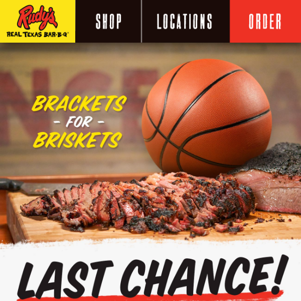 Last Chance to Play Brackets for Brisket 🏀