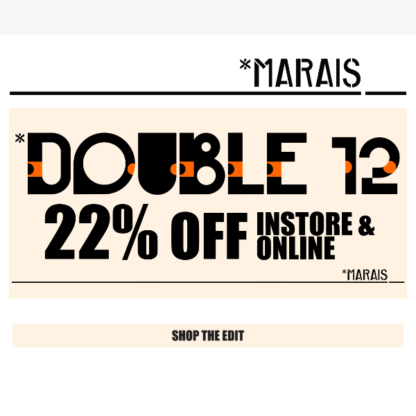 Shop the Double 12 Sale: Save upto 22% Off