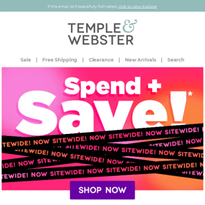 Spend and SAVE is now SITEWIDE! 😲