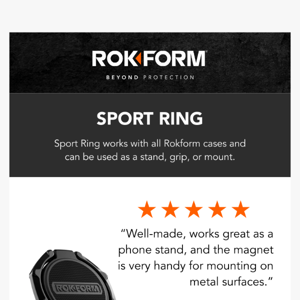 Instantly Accessible with the Sport Ring