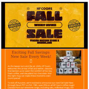 Fall Savings on Mugs from HF Coors