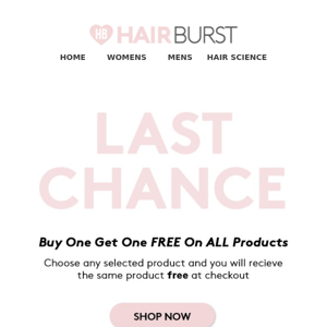 ⏰ LAST CHANCE ⏰ Buy One Get One FREE On ALL Products