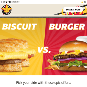 Biscuit vs. Burger Starts Now