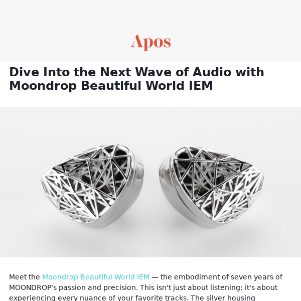 New from Moondrop: Aria 2 IEMs – Apos Audio