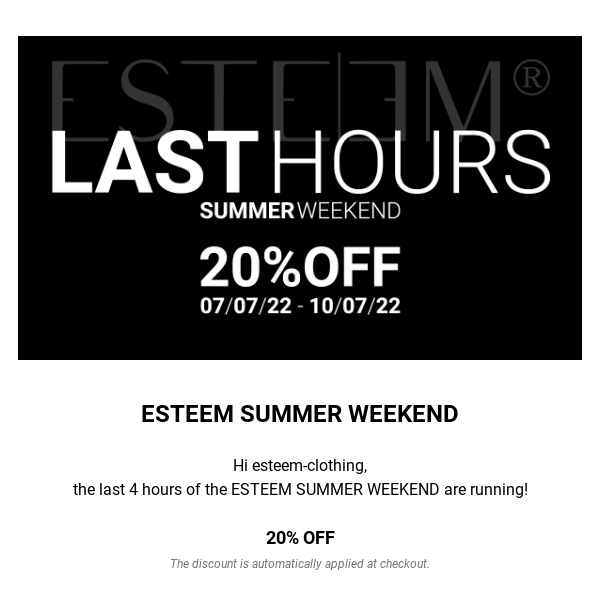 20% OFF | LAST 4 HOURS  ⚠️