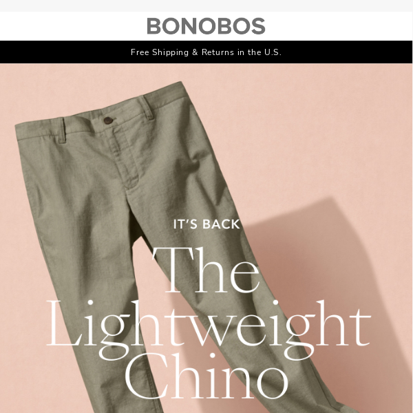 It’s Back: The Lightweight Chino