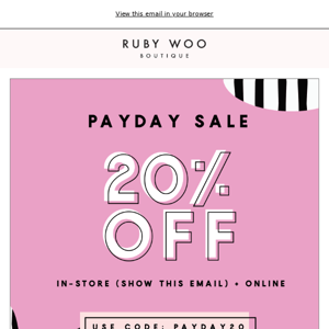 20% OFF ALL WEEKEND…💕🎉