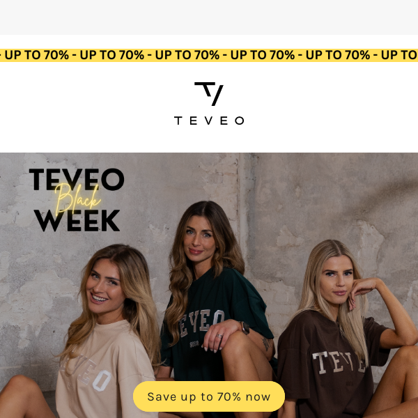 Up to 70% off💸 - Teveo