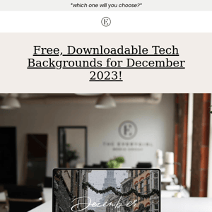 Free, Downloadable Tech Backgrounds for December 2023! 🎄