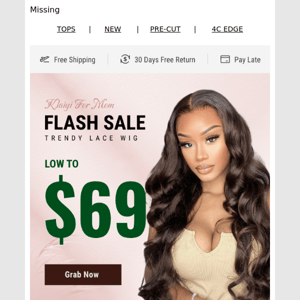 Unbelievable! from $69 Wear & Go Lace Wig