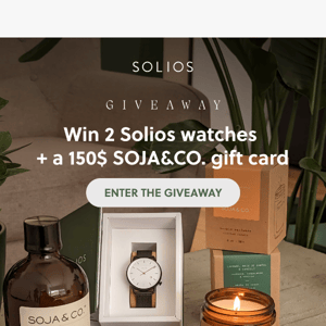 Solios Giveaway ✨ in collaboration with SOJA&CO