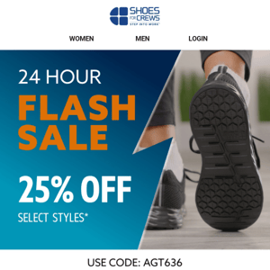Our 24-Hour 25% Off Flash Sale Starts Now!