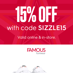 Rock new shoes with 15% off