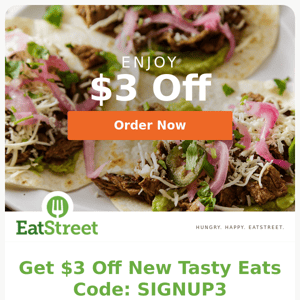 Get $3 Off With EatStreet!