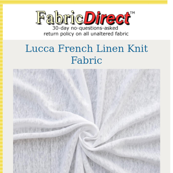 Lucca French Linen Knit Fabric  Fabric Direct
