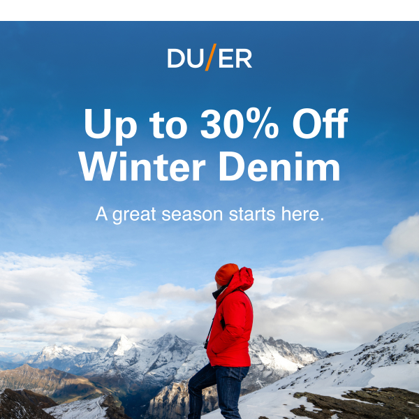 Up to 30% off Winter Denim